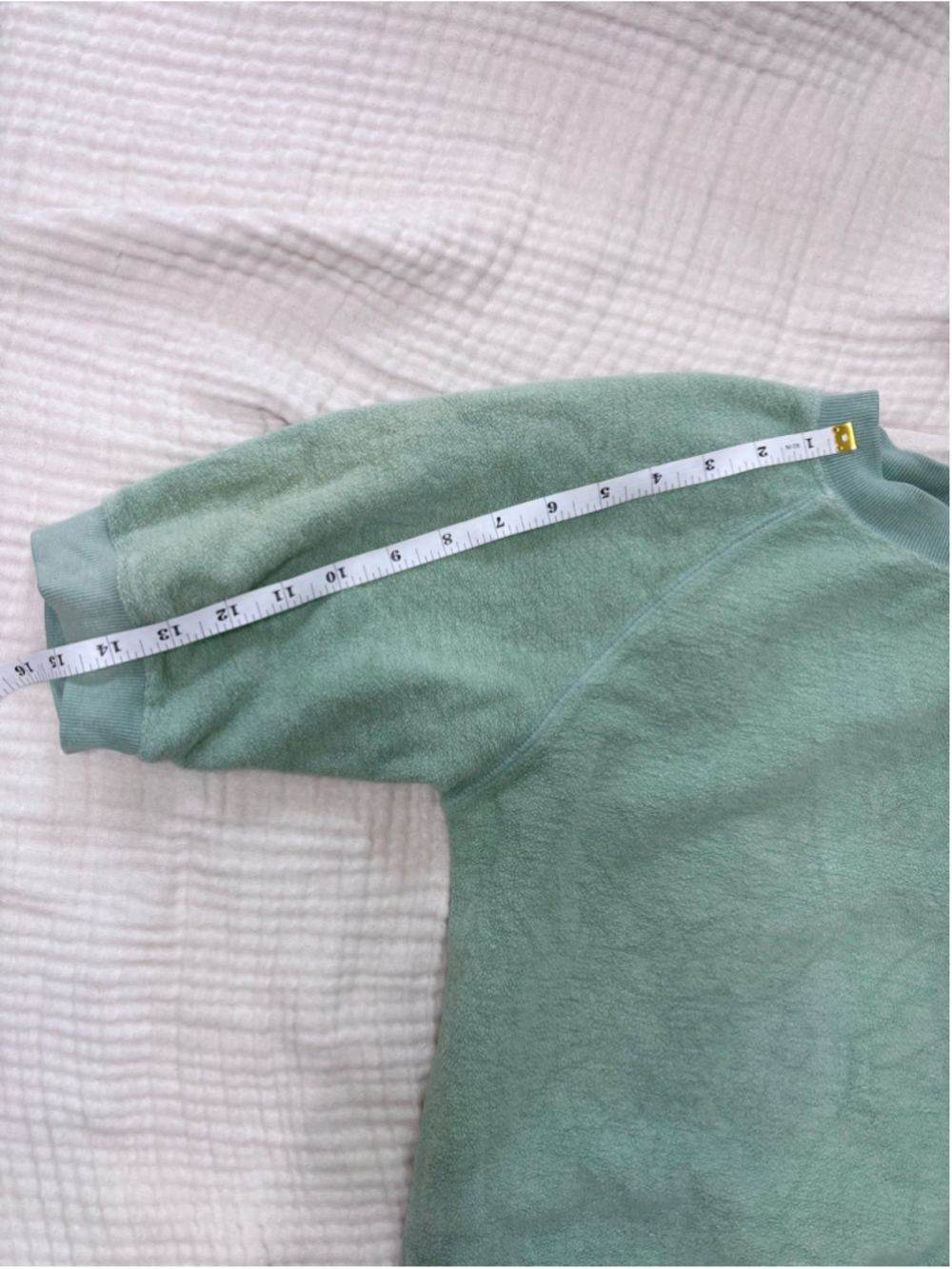 Women's Jungmaven Hemp Organic Cotton SS Raglan Sherpa Sweatshirt Green Size S - Picture 9 of 10